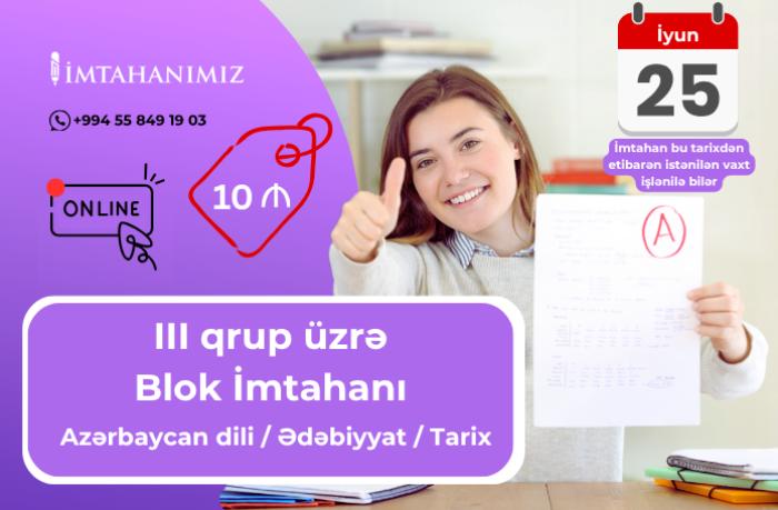 Blok Sınaq İmtahanı ( III qrup üzrə)